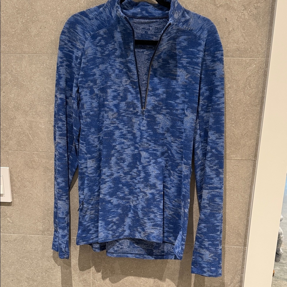 Lululemon athletica Surge Blue Half-Zip Fleece Pullover Size L